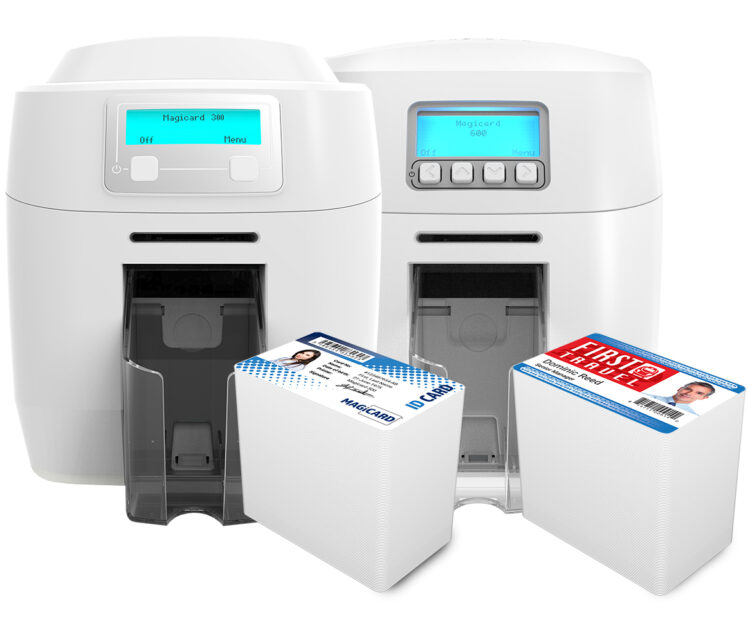 Magicard_600_white_FRONT_with_printed_card_stack